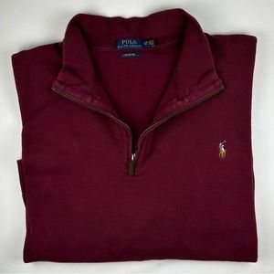 Polo Ralph Lauren Estate Half-Zip Pullover - Burgundy/Maroon/Aged Wine